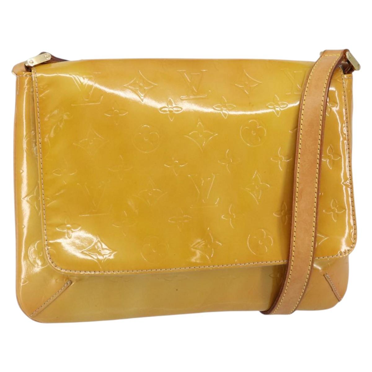 LOUIS VUITTON Monogram Vernis Thompson Street Bag Beige M91301 LV Auth yk19727