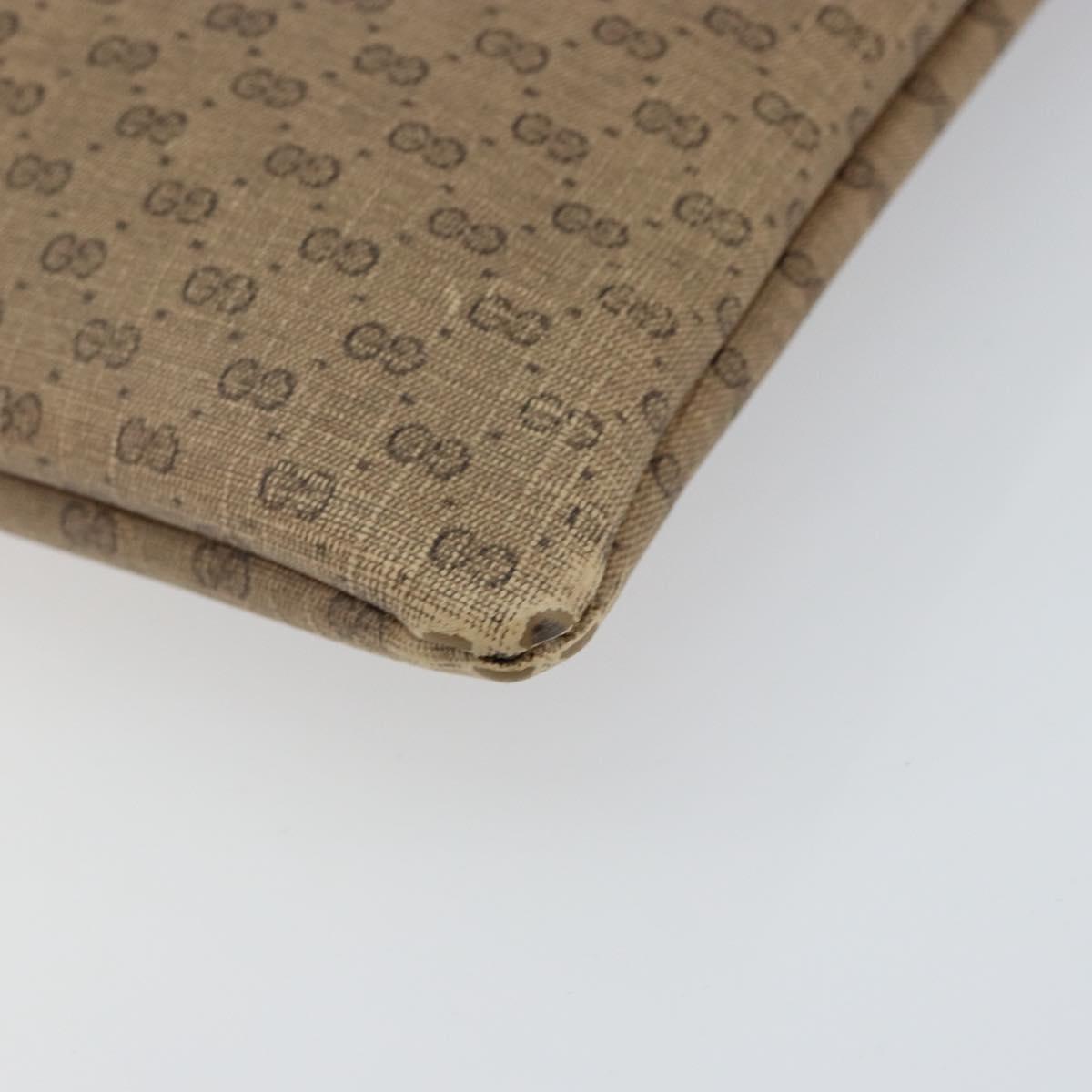 GUCCI Micro GG Supreme Web Sherry Line Tote Bag PVC Beige Auth yk19729