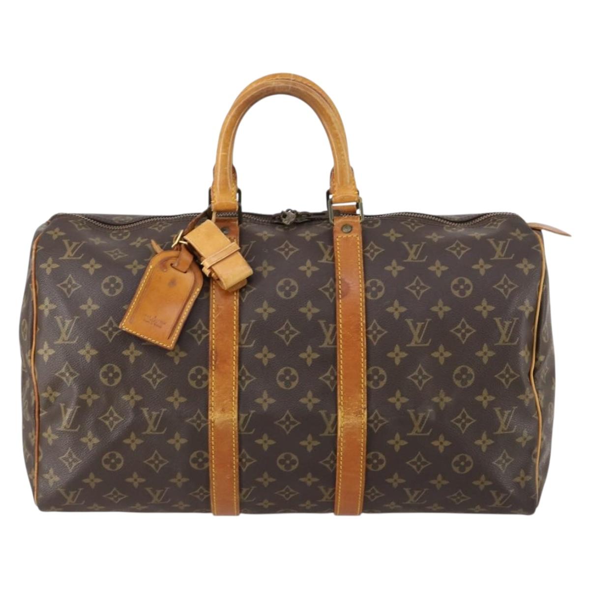 LOUIS VUITTON Monogram Keepall 45 Boston Bag M41428 LV Auth yk19735