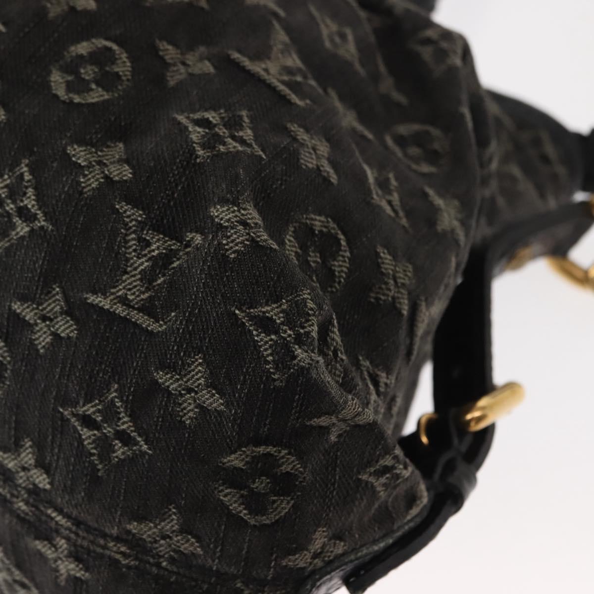 LOUIS VUITTON Monogram Denim Neo Cabby MM Bag 2way Black M95351 LV Auth yk19739