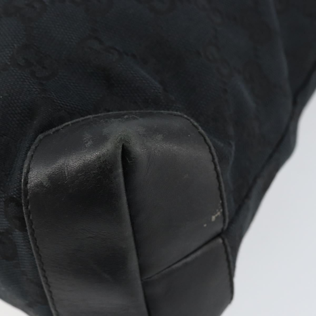 GUCCI GG Canvas Tote Bag Black 019 0402 Auth yk19746
