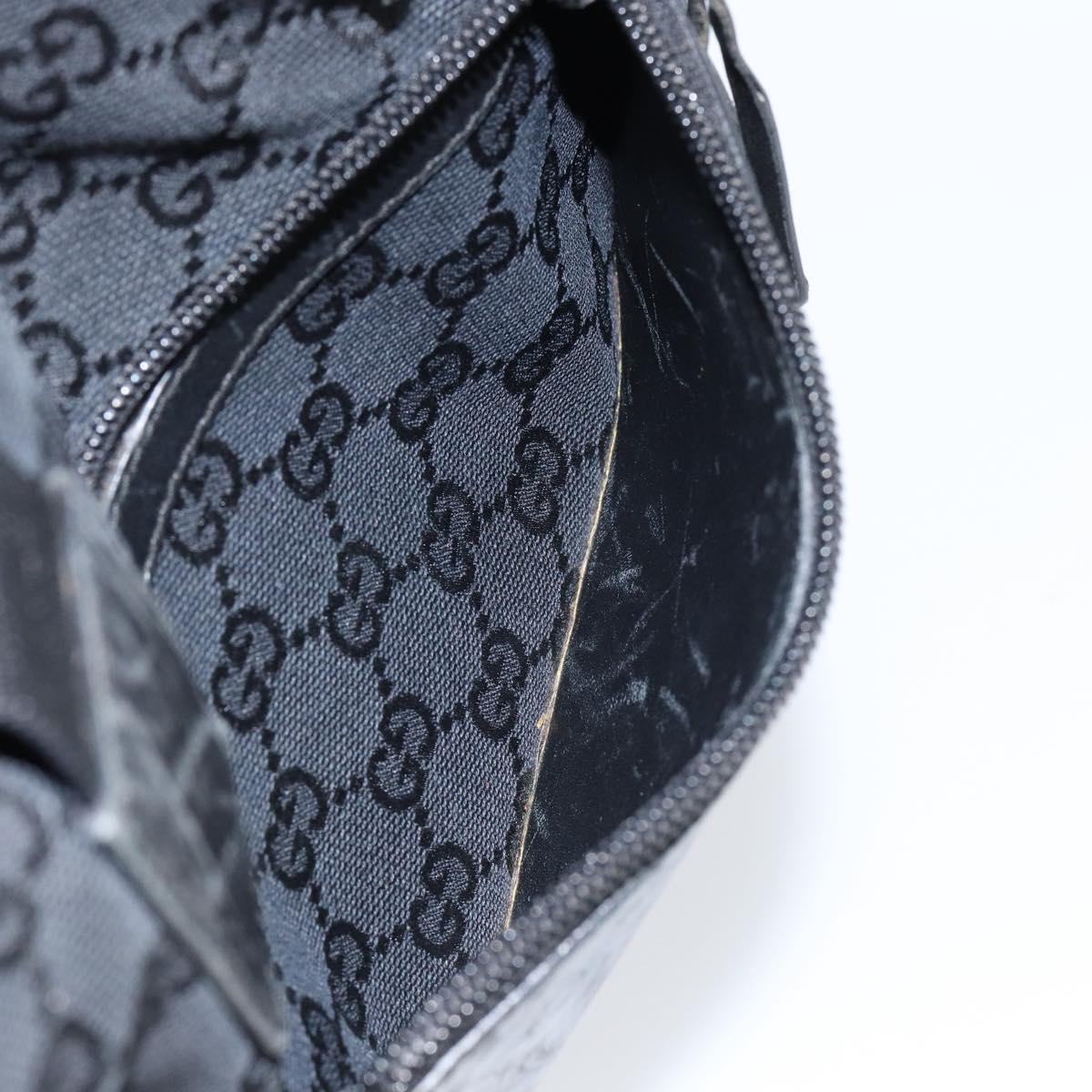 GUCCI GG Canvas Tote Bag Black 019 0402 Auth yk19746