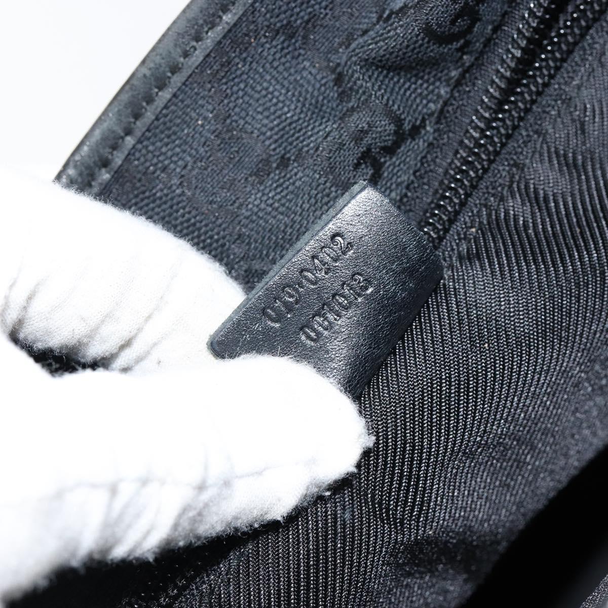 GUCCI GG Canvas Tote Bag Black 019 0402 Auth yk19746