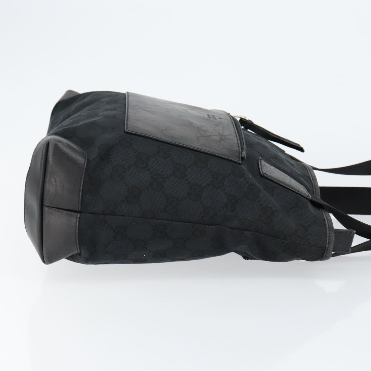 GUCCI GG Canvas Tote Bag Black 019 0402 Auth yk19746