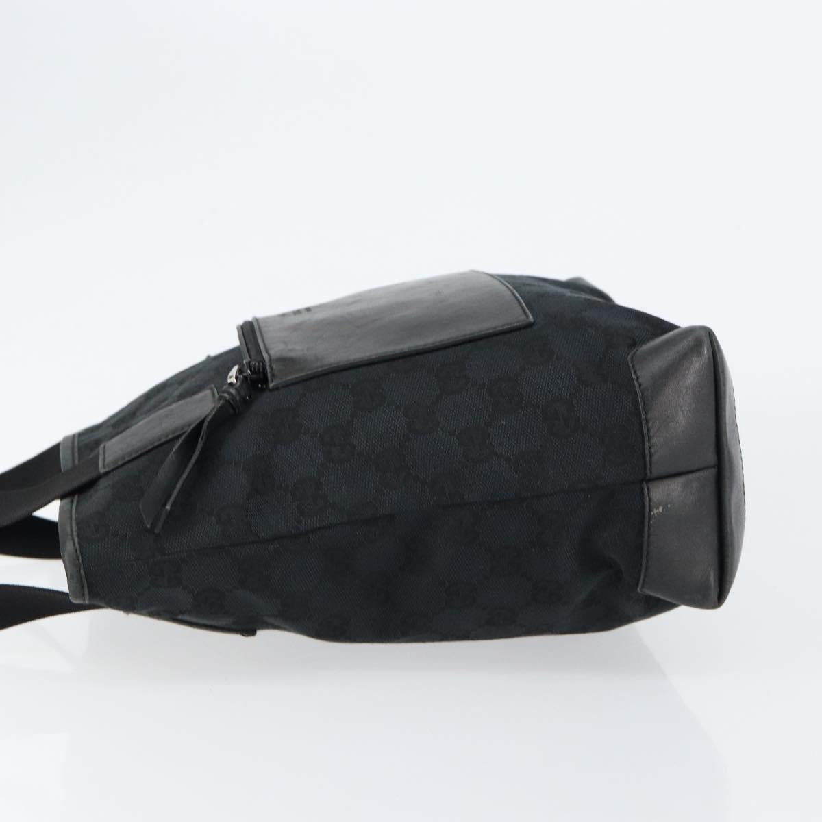 GUCCI GG Canvas Tote Bag Black 019 0402 Auth yk19746