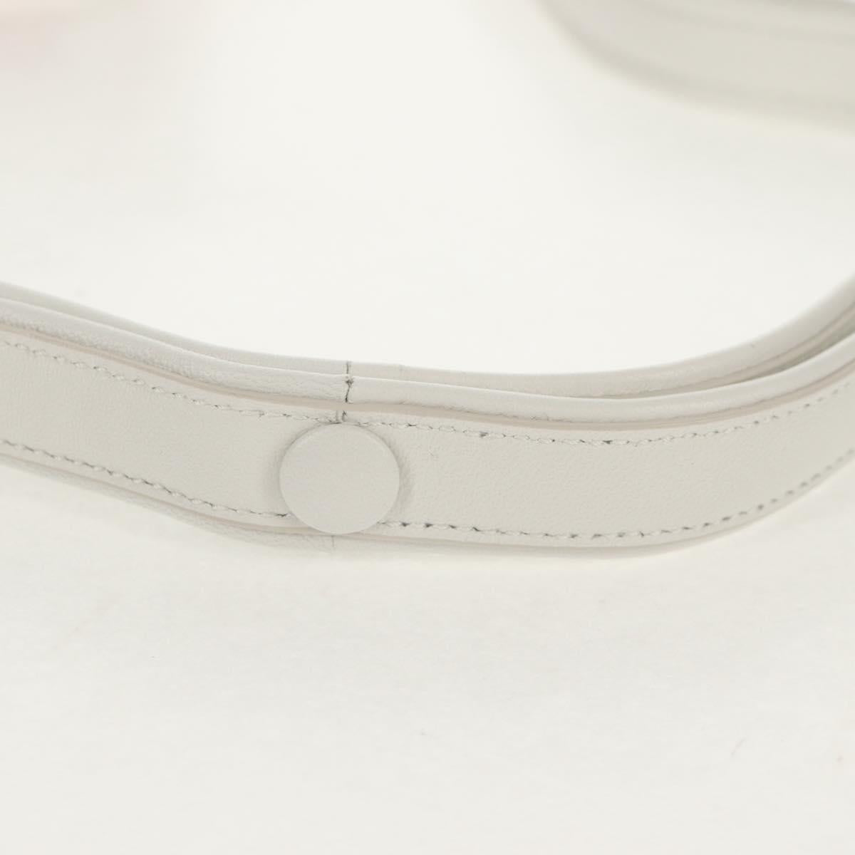 PRADA Floral Hand Bag Nylon 2way White Pink Silver 1BA359 Auth yk19751M