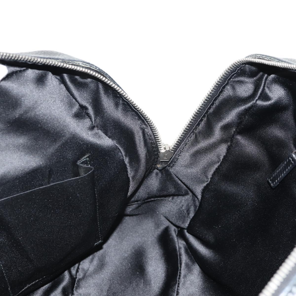 SAINT LAURENT Shoulder Bag Leather Black Silver 227747 Auth yk19763V