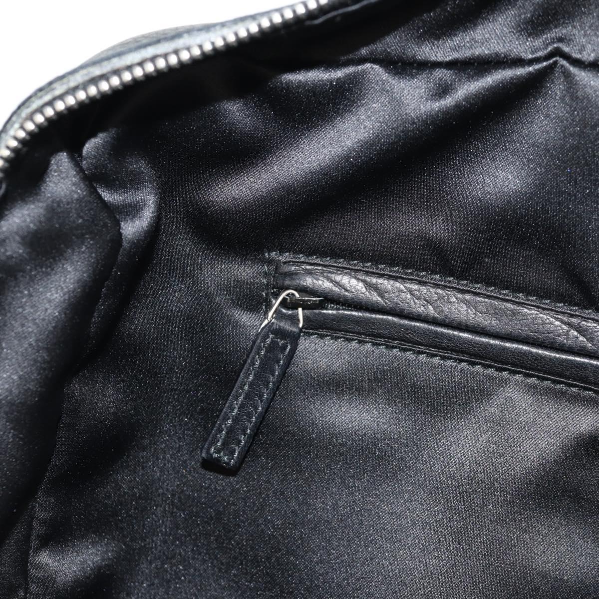 SAINT LAURENT Shoulder Bag Leather Black Silver 227747 Auth yk19763V
