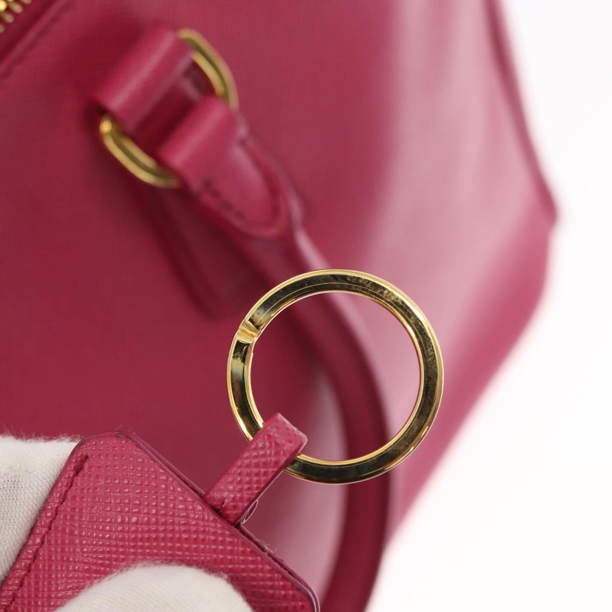 PRADA Galleria Hand Bag Safiano leather 2way Pink Gold Auth yk19769