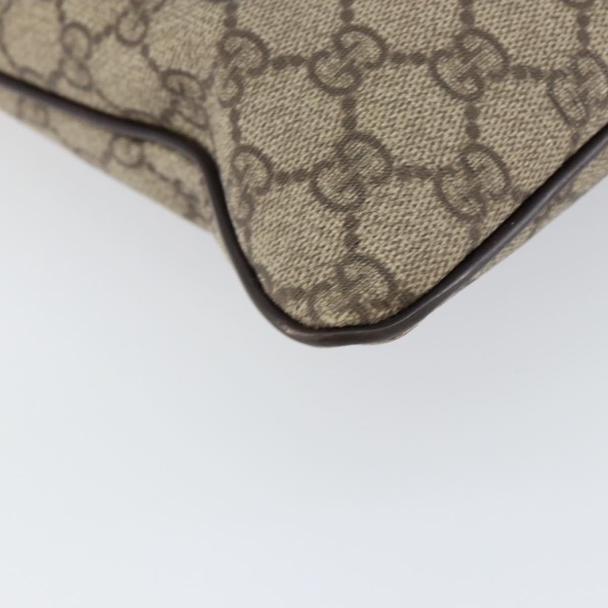 GUCCI GG Supreme Shoulder Bag PVC Beige Gold 201446 Auth yk19779