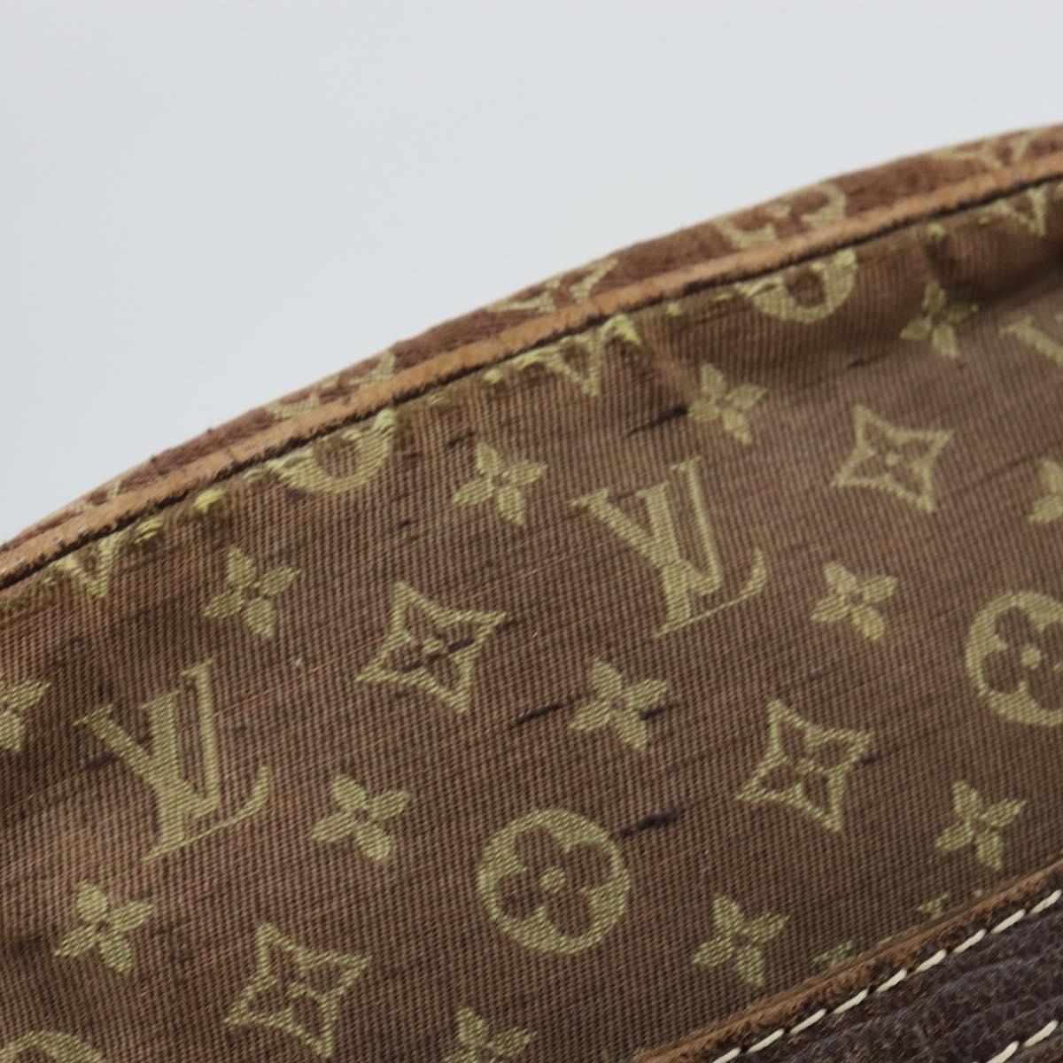 LOUIS VUITTON Monogram Mini Lin Danube Shoulder Bag Ebene M95228 LV Auth yk19789