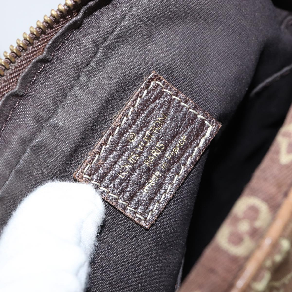 LOUIS VUITTON Monogram Mini Lin Danube Shoulder Bag Ebene M95228 LV Auth yk19789