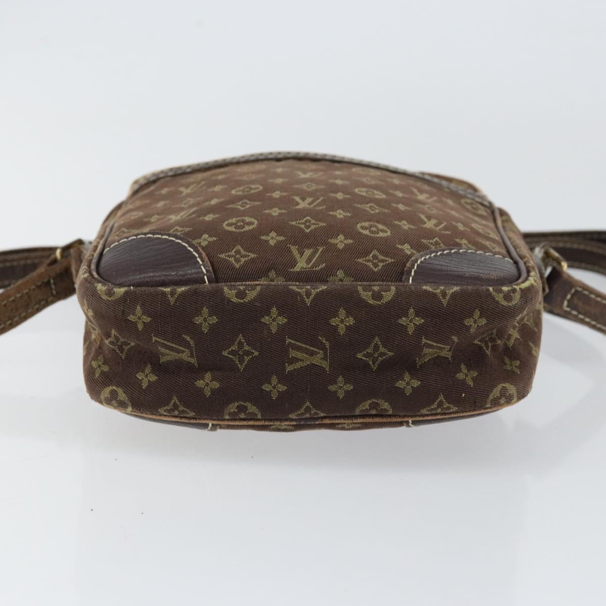 LOUIS VUITTON Monogram Mini Lin Danube Shoulder Bag Ebene M95228 LV Auth yk19789