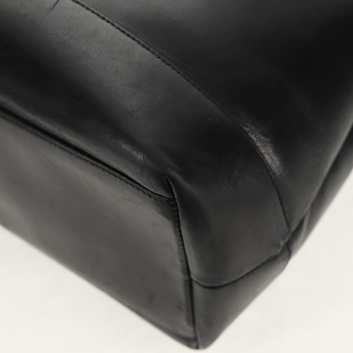 CHANEL COCO Mark Chain Shoulder Bag Lamb Skin Black Gold CC Auth yk19790V