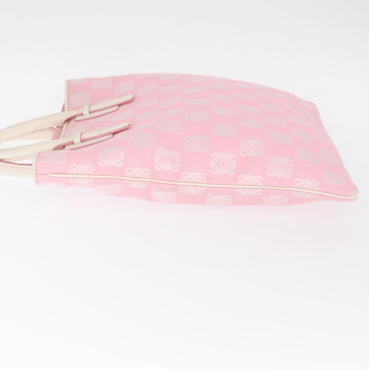 LOEWE Anagram Hand Bag Canvas Pink Silver Auth yk19791