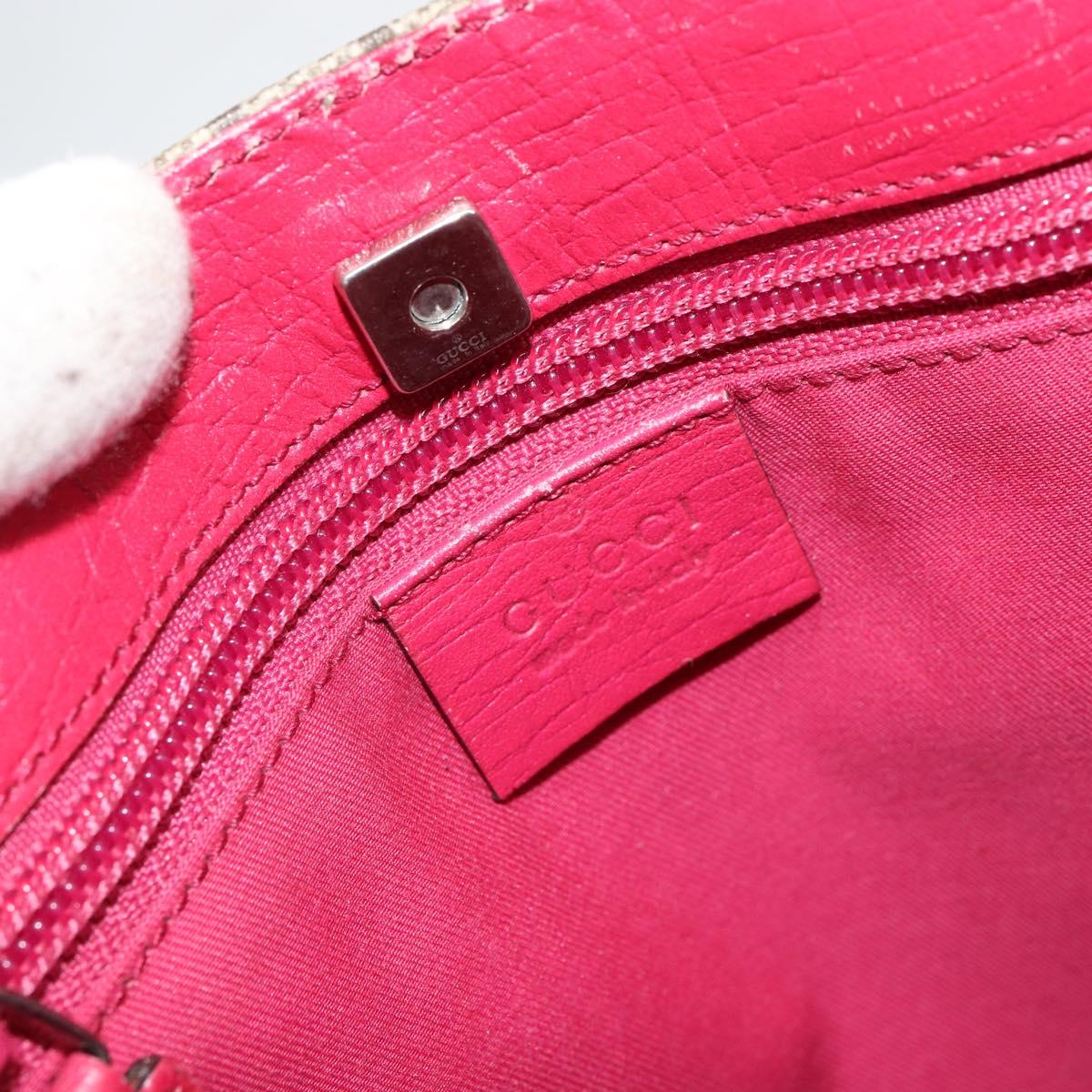 GUCCI GG Supreme Hand Bag PVC Beige 117551 Auth yk19795