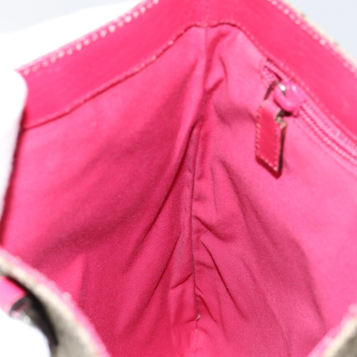 GUCCI GG Supreme Hand Bag PVC Beige 117551 Auth yk19795