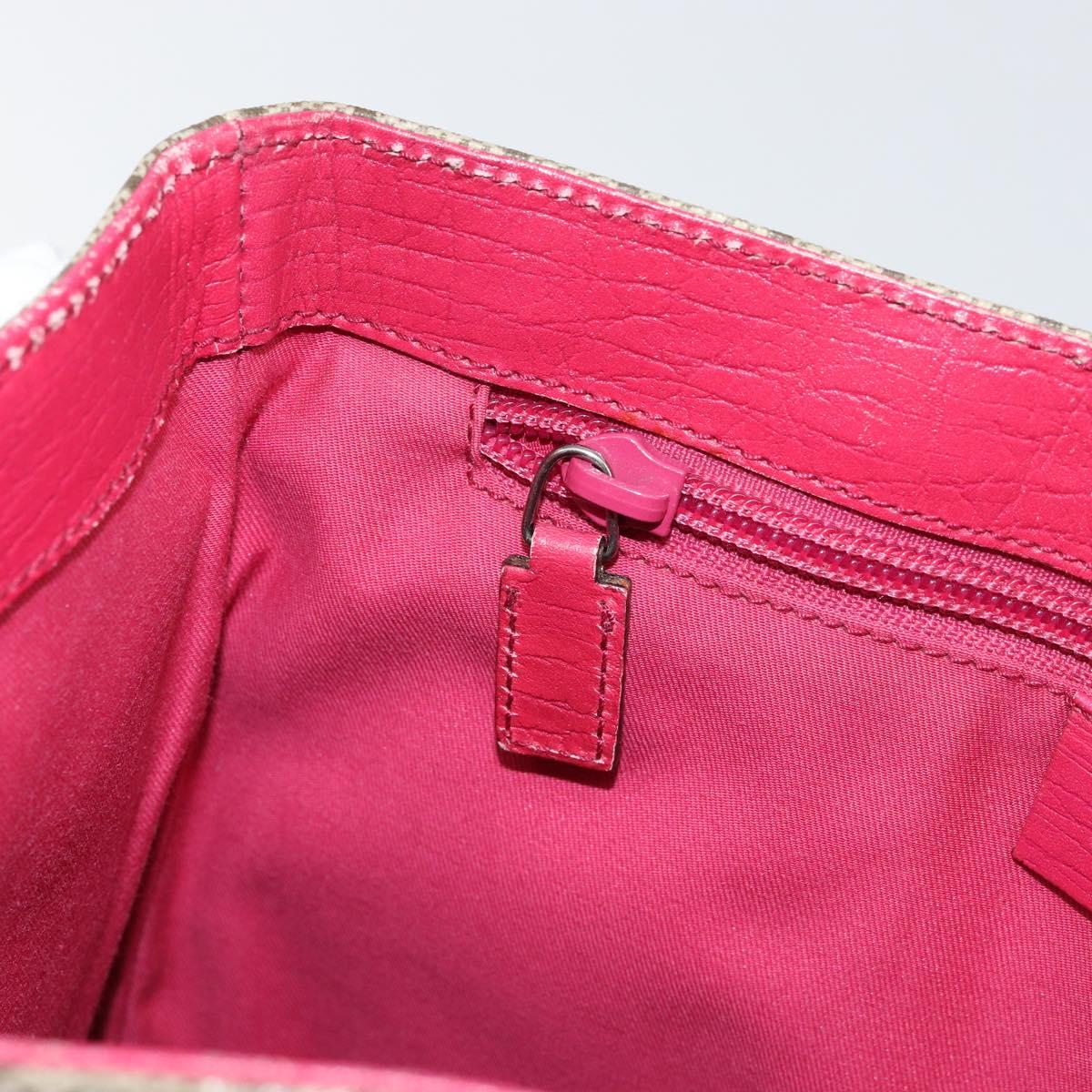 GUCCI GG Supreme Hand Bag PVC Beige 117551 Auth yk19795