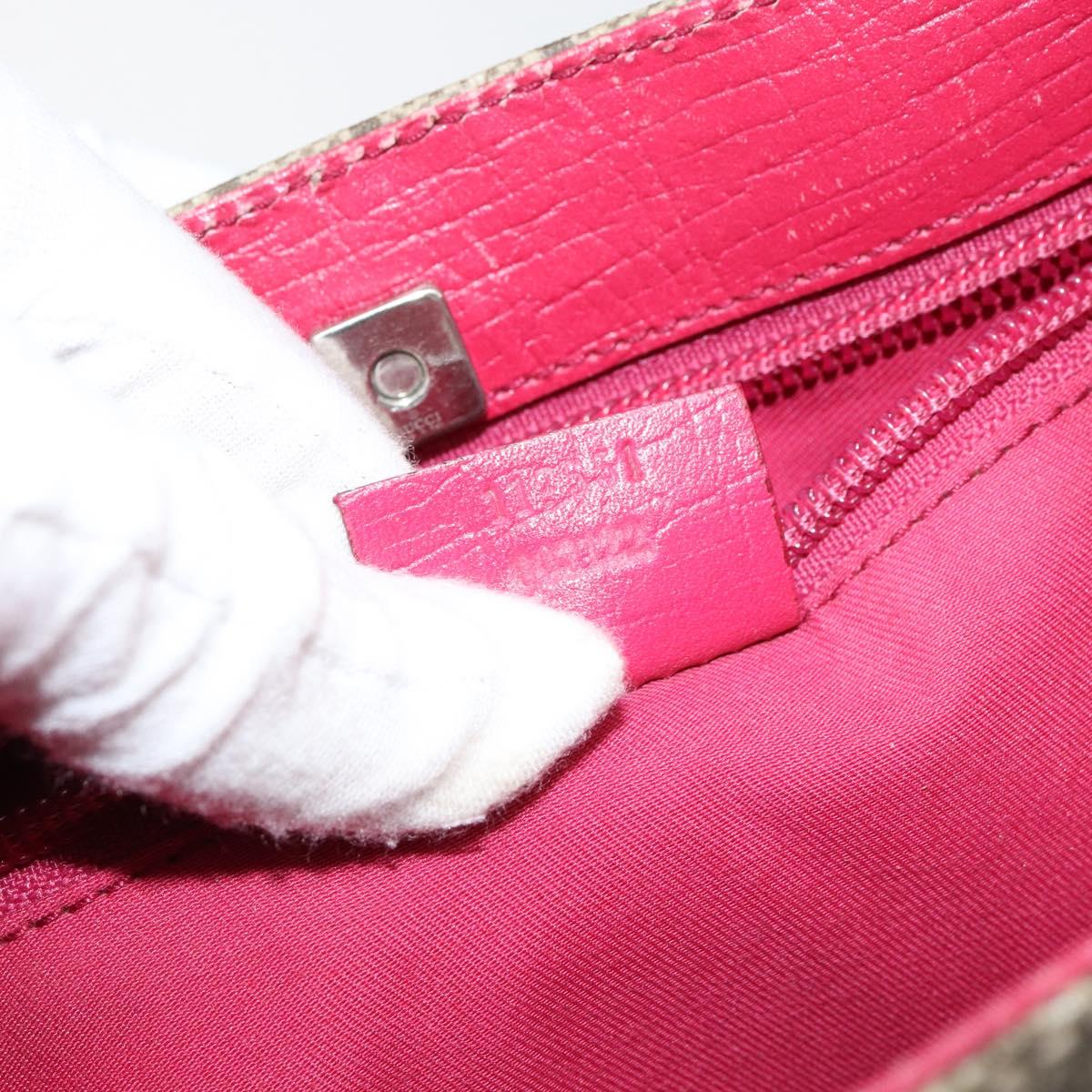 GUCCI GG Supreme Hand Bag PVC Beige 117551 Auth yk19795