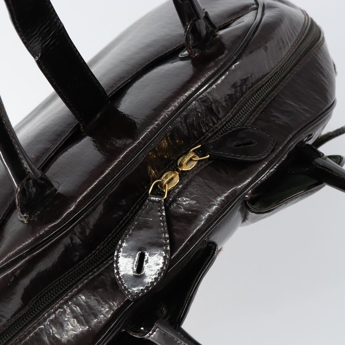 Christian Dior Double Saddle bag Trotter Canvas Hand Bag Brown Gold Auth yk19802