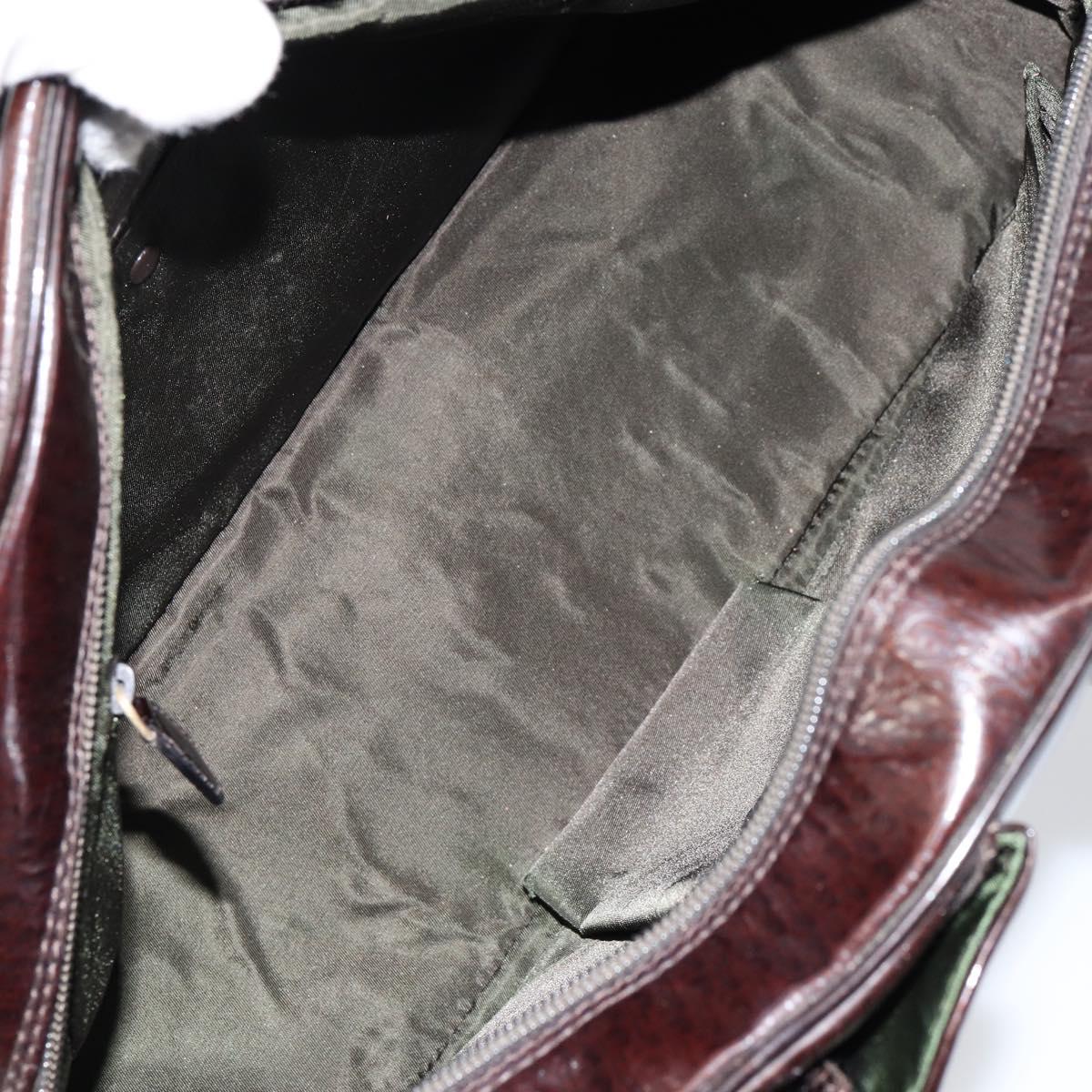 Christian Dior Double Saddle bag Trotter Canvas Hand Bag Brown Gold Auth yk19802