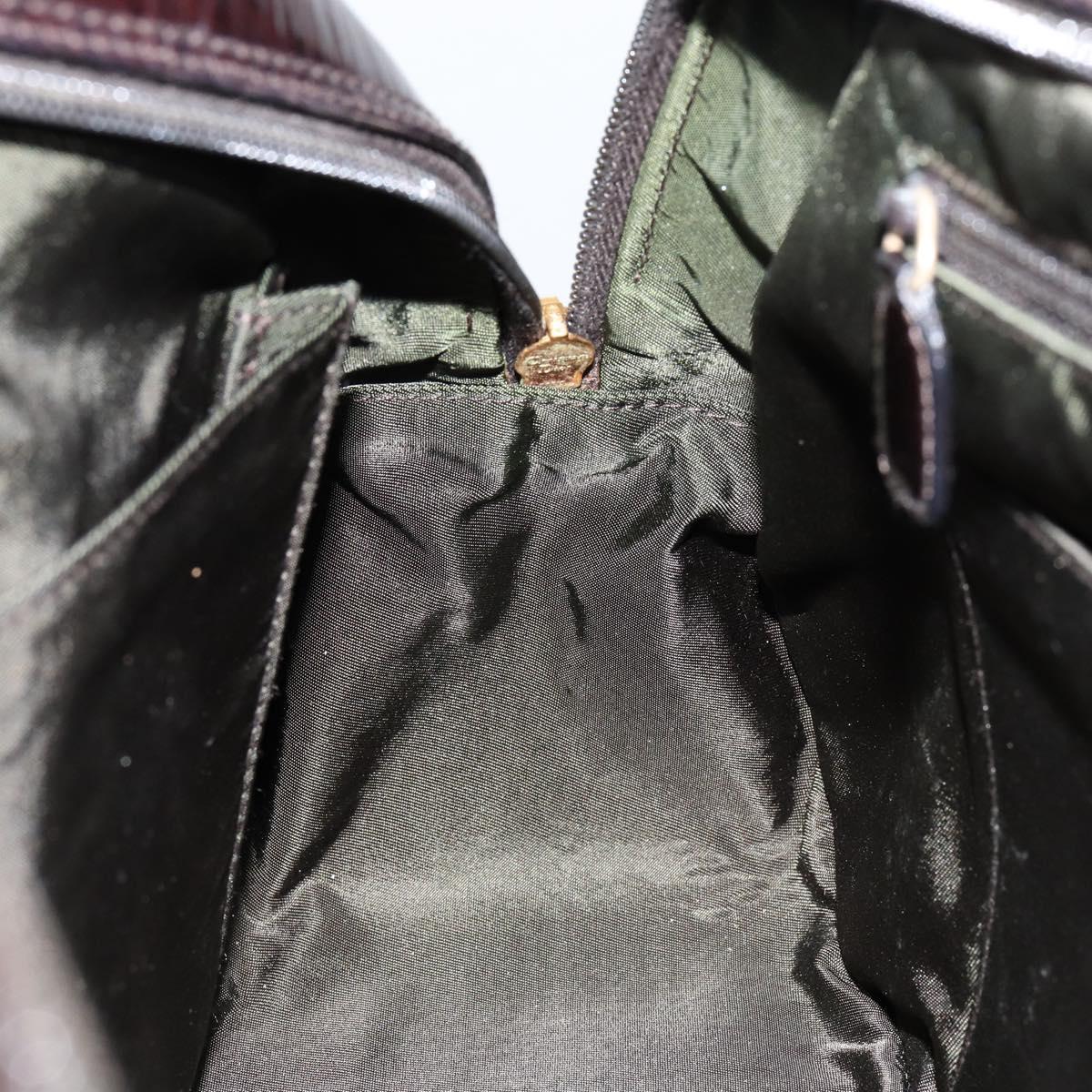 Christian Dior Double Saddle bag Trotter Canvas Hand Bag Brown Gold Auth yk19802