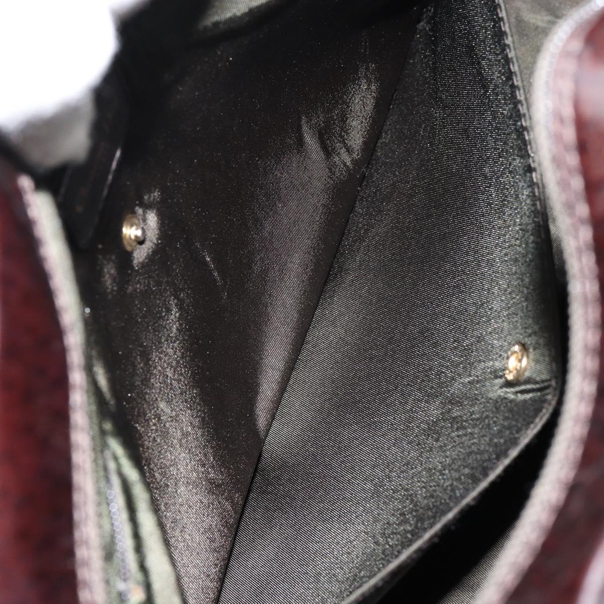 Christian Dior Double Saddle bag Trotter Canvas Hand Bag Brown Gold Auth yk19802