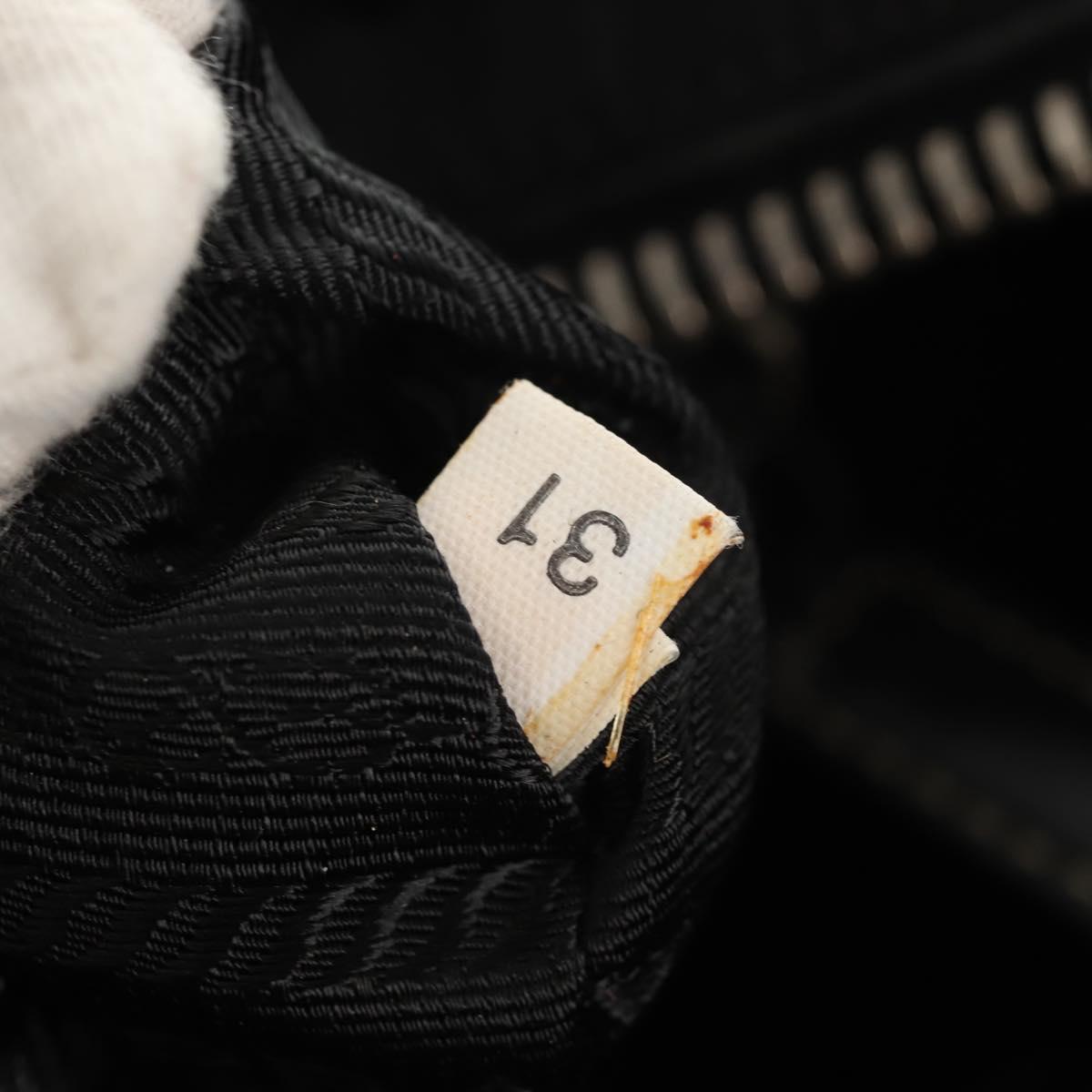 PRADA Shoulder Bag Nylon Black Silver Auth yk19806V