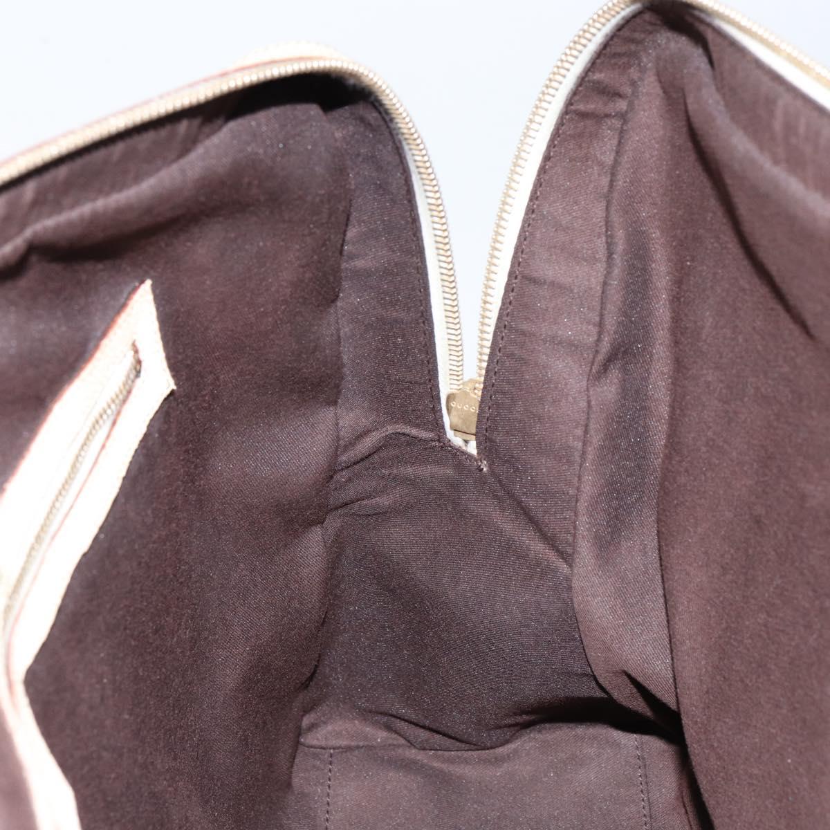 GUCCI GG Canvas Web Sherry Line Hand Bag Beige Gold 145997 Auth yk19807