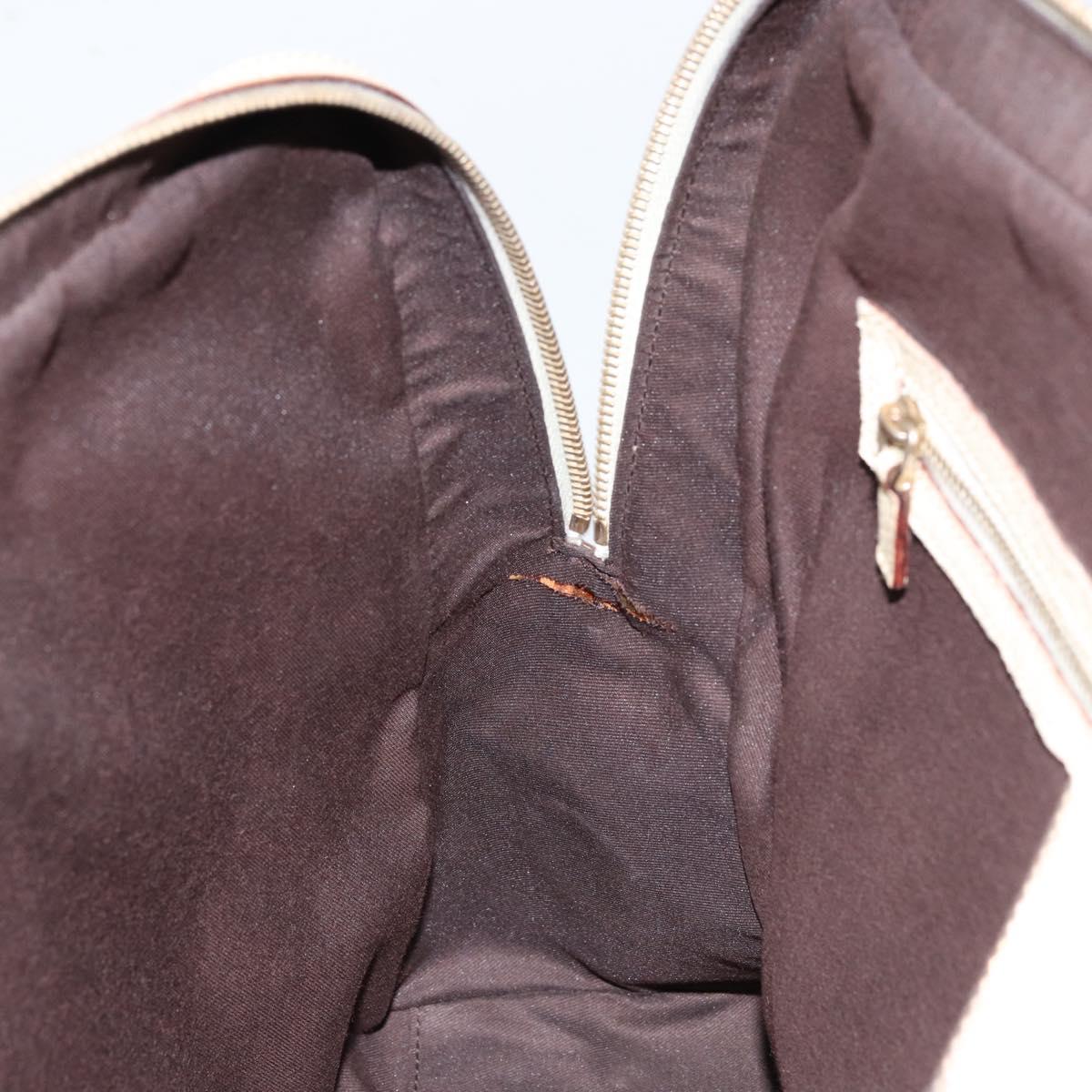 GUCCI GG Canvas Web Sherry Line Hand Bag Beige Gold 145997 Auth yk19807