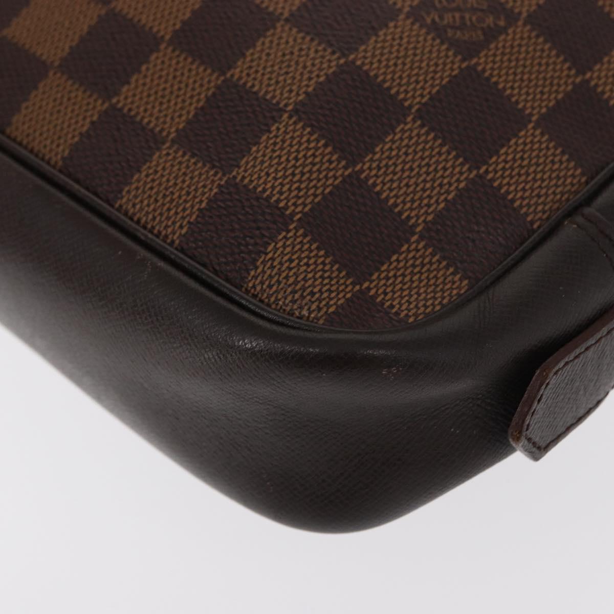 LOUIS VUITTON Damier Ebene Trousse Toilette 25 Clutch Bag N47624 LV Auth yk19812