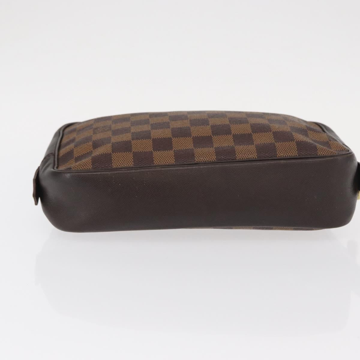 LOUIS VUITTON Damier Ebene Trousse Toilette 25 Clutch Bag N47624 LV Auth yk19812