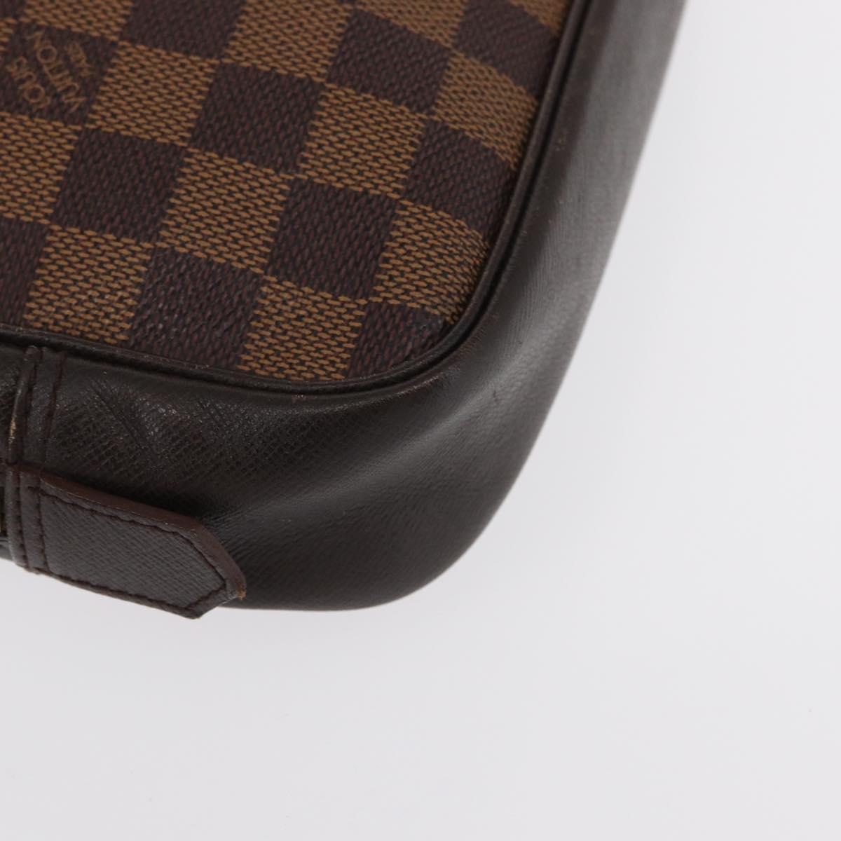LOUIS VUITTON Damier Ebene Trousse Toilette 25 Clutch Bag N47624 LV Auth yk19812