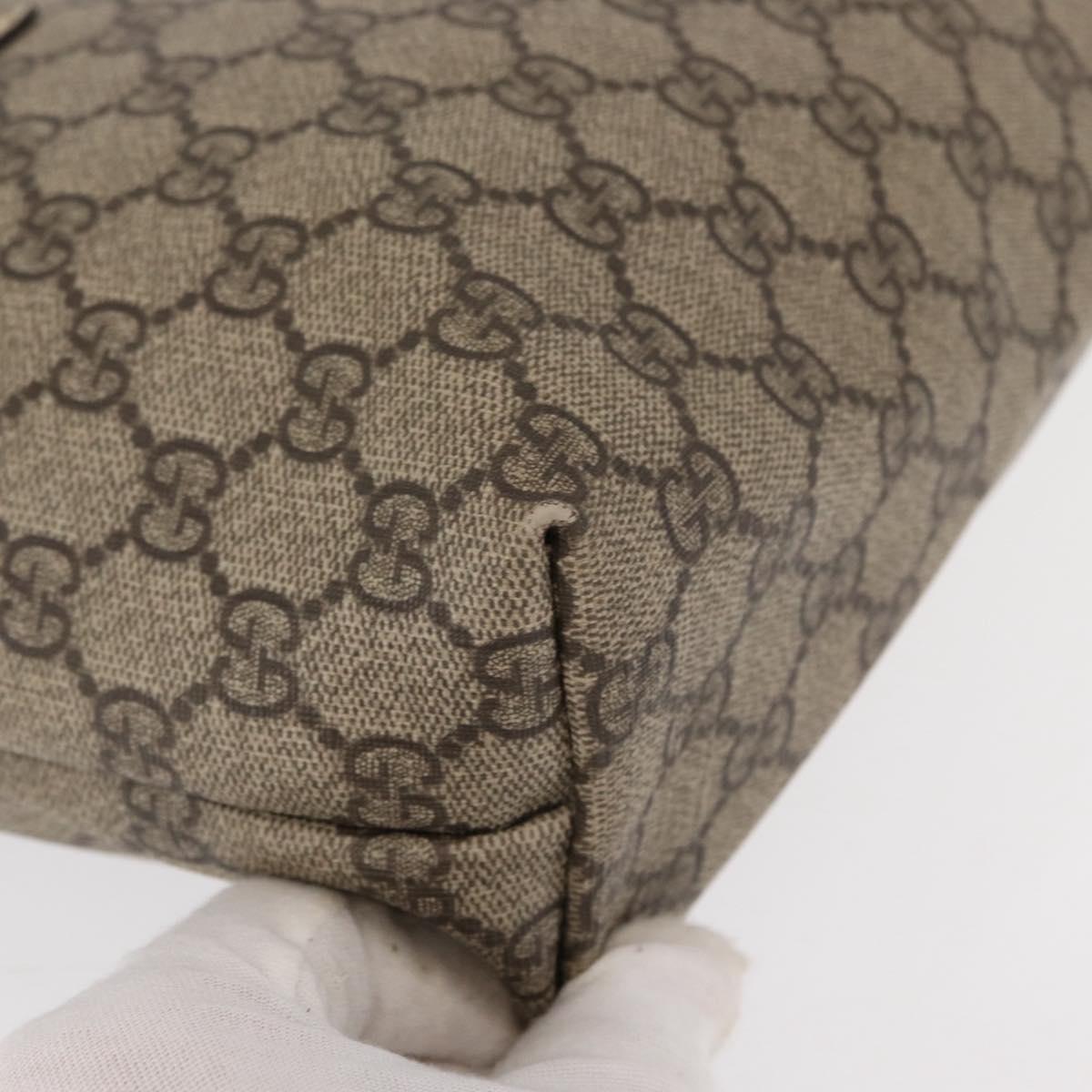 GUCCI GG Supreme Tote Bag PVC Beige 211138 Auth yk19814