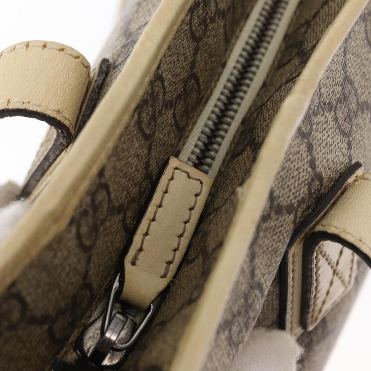 GUCCI GG Supreme Tote Bag PVC Beige 211138 Auth yk19814