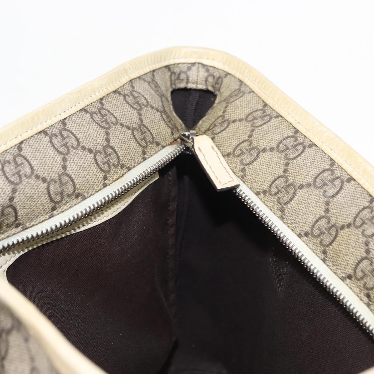 GUCCI GG Supreme Tote Bag PVC Beige 211138 Auth yk19814