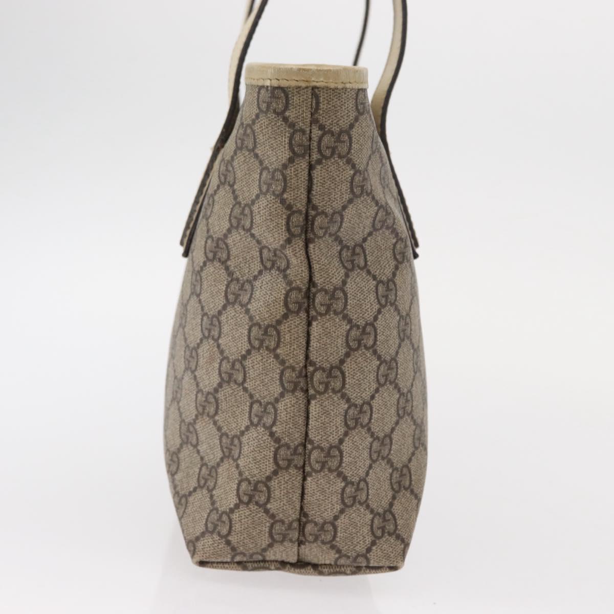 GUCCI GG Supreme Tote Bag PVC Beige 211138 Auth yk19814