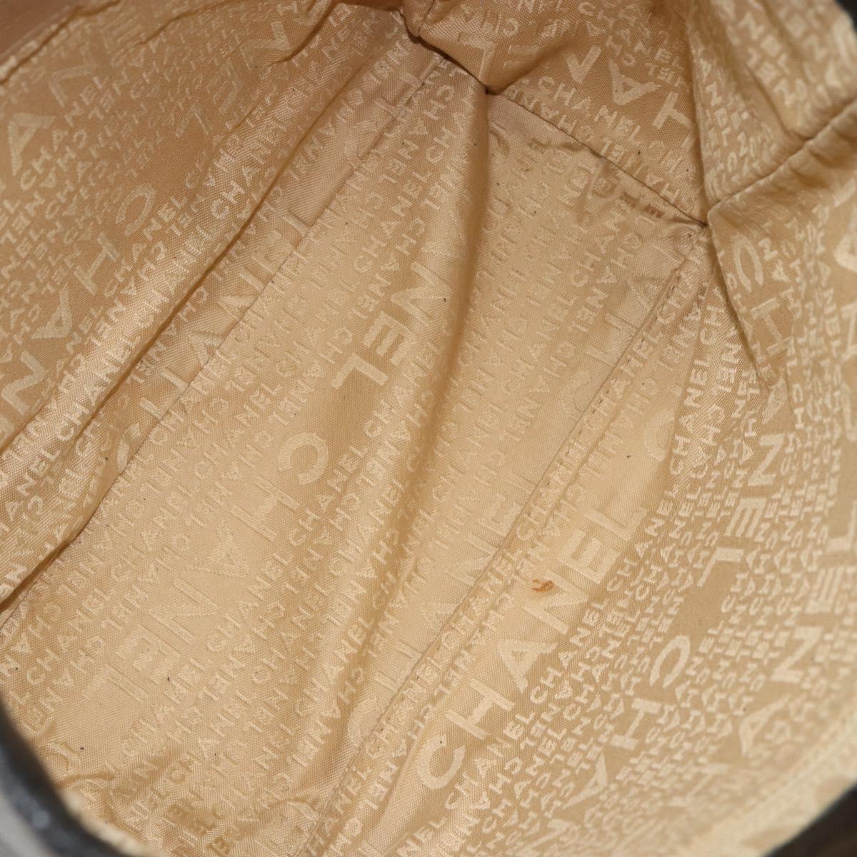 CHANEL Choco Bar Hand Bag Leather Black Silver CC Auth yk19815