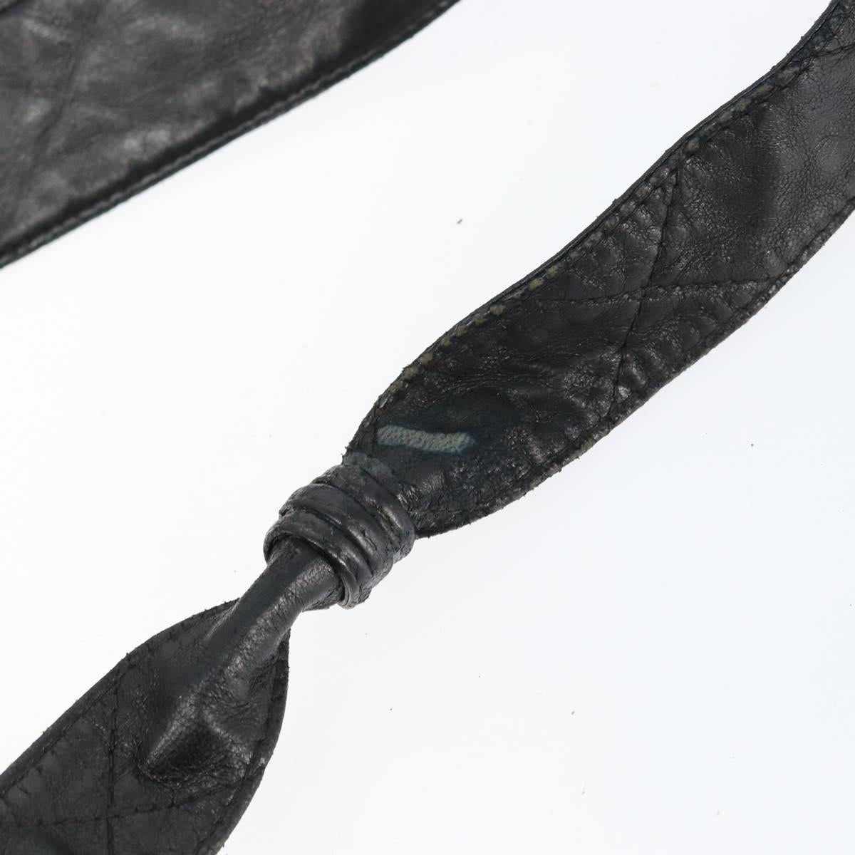 CHANEL Matelasse Shoulder Bag Lamb Skin Black Gold CC Auth yk19820