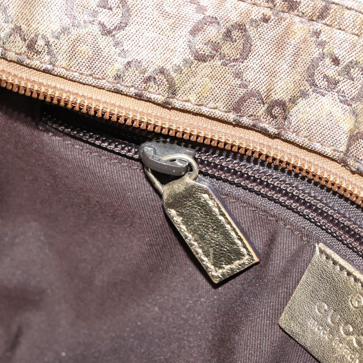 GUCCI GG Crystal Shoulder Bag Beige Gold 189749 Auth yk19824