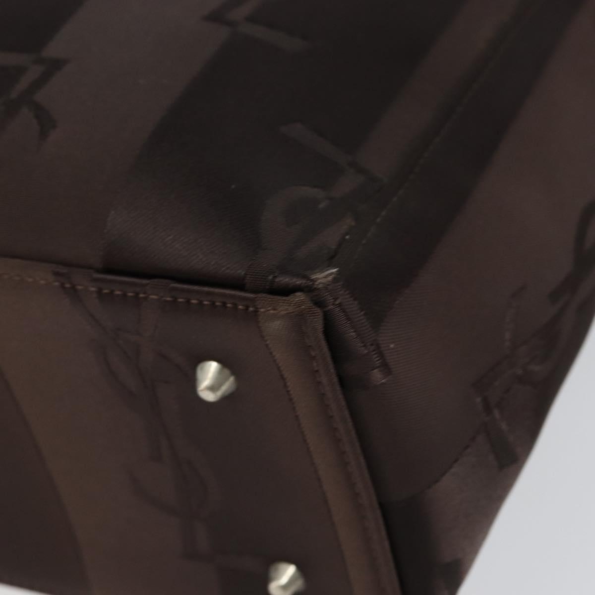 SAINT LAURENT Cassandra Hand Bag Nylon Black Auth yk19827