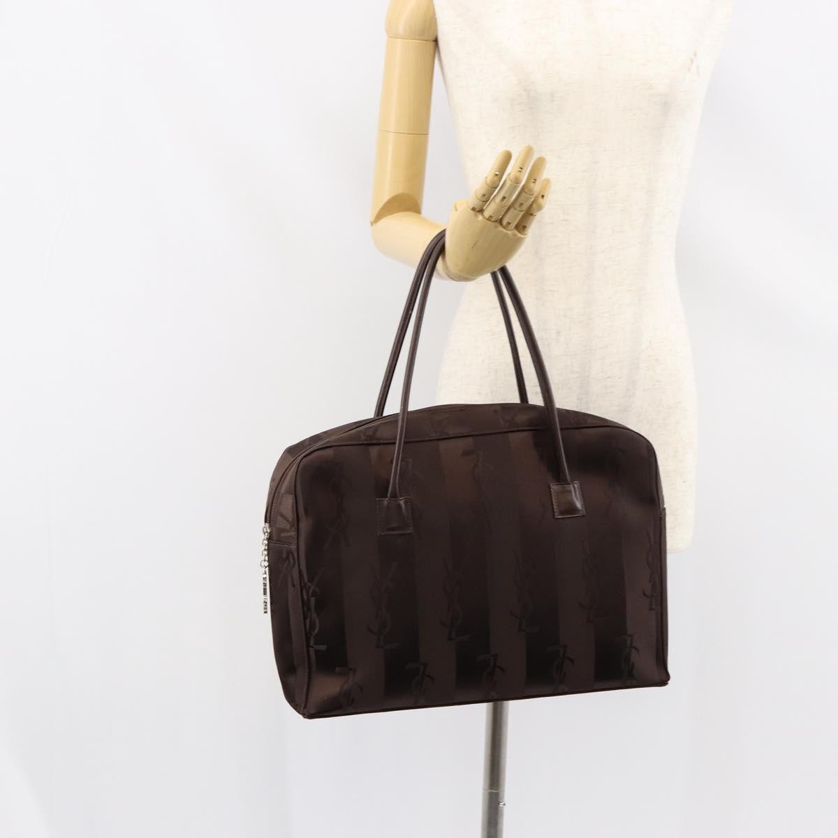 SAINT LAURENT Cassandra Hand Bag Nylon Black Auth yk19827