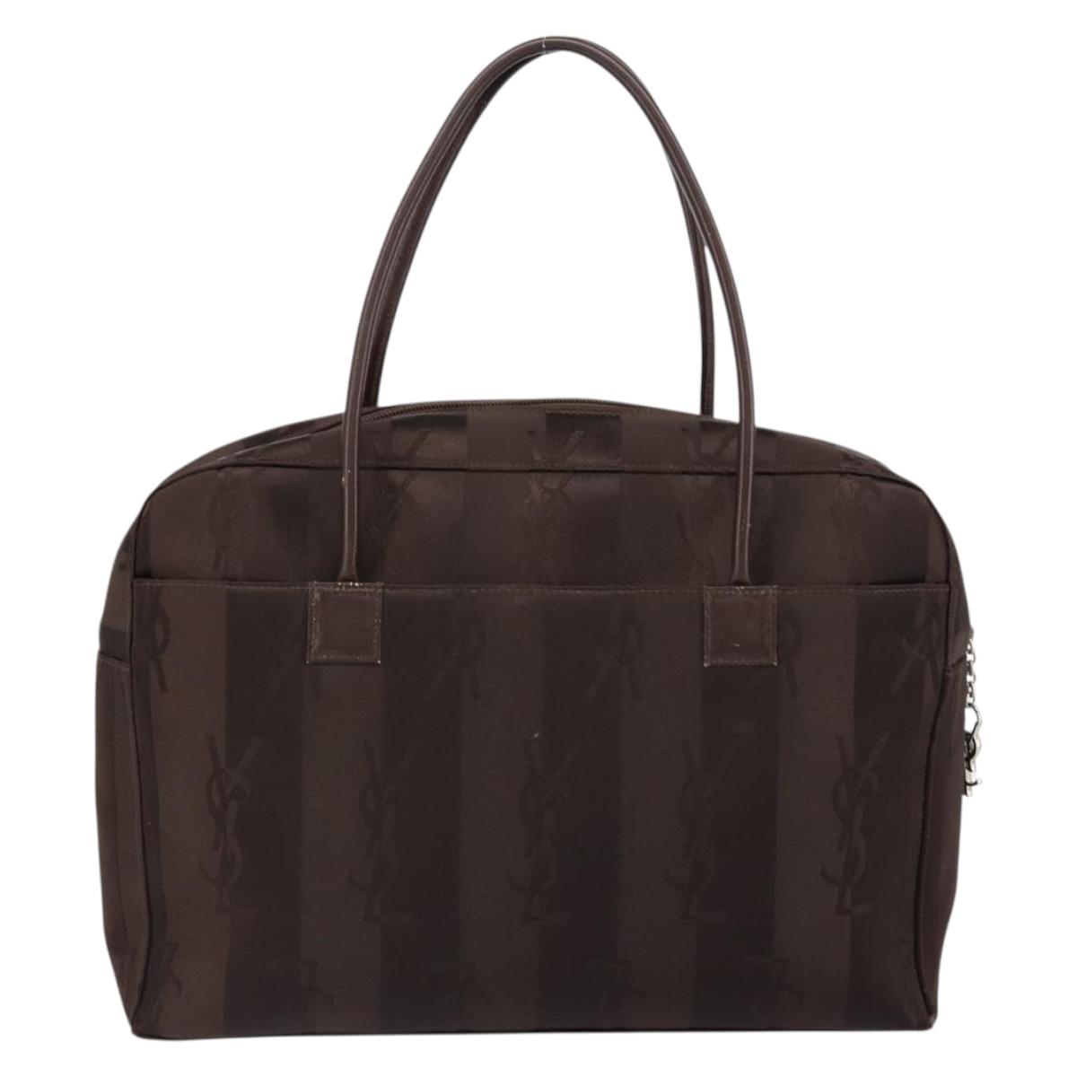 SAINT LAURENT Cassandra Hand Bag Nylon Black Auth yk19827