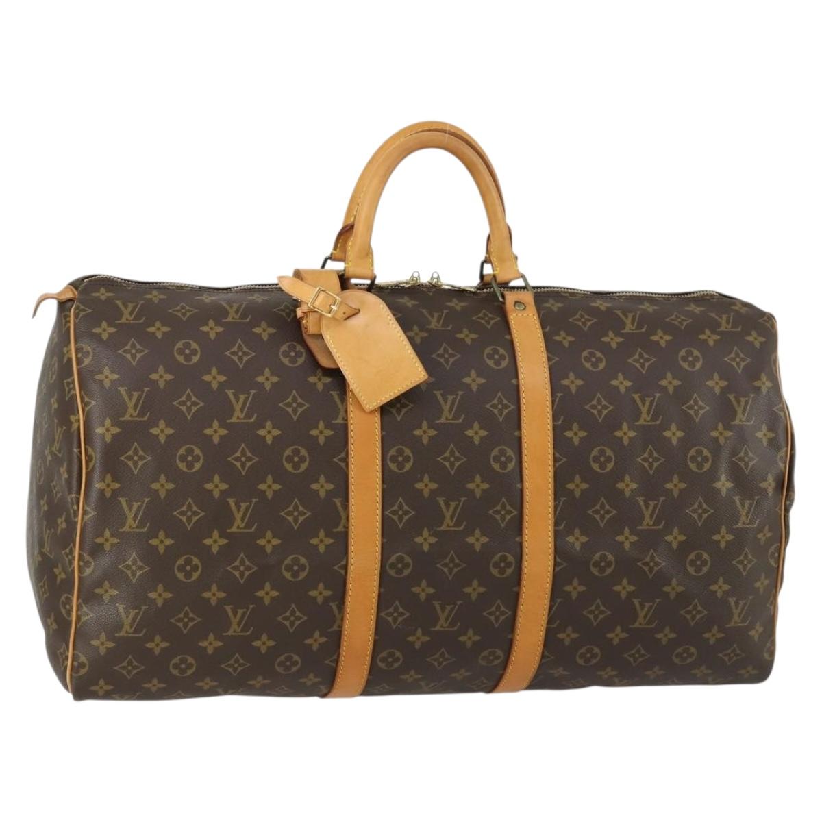 LOUIS VUITTON Monogram Keepall 55 Boston Bag M41424 LV Auth yk19832V