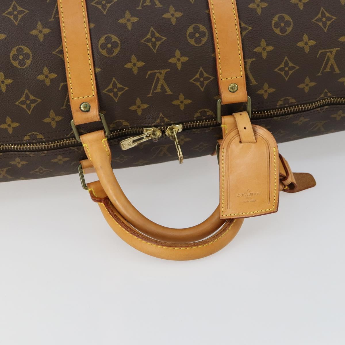 LOUIS VUITTON Monogram Keepall 55 Boston Bag M41424 LV Auth yk19832V