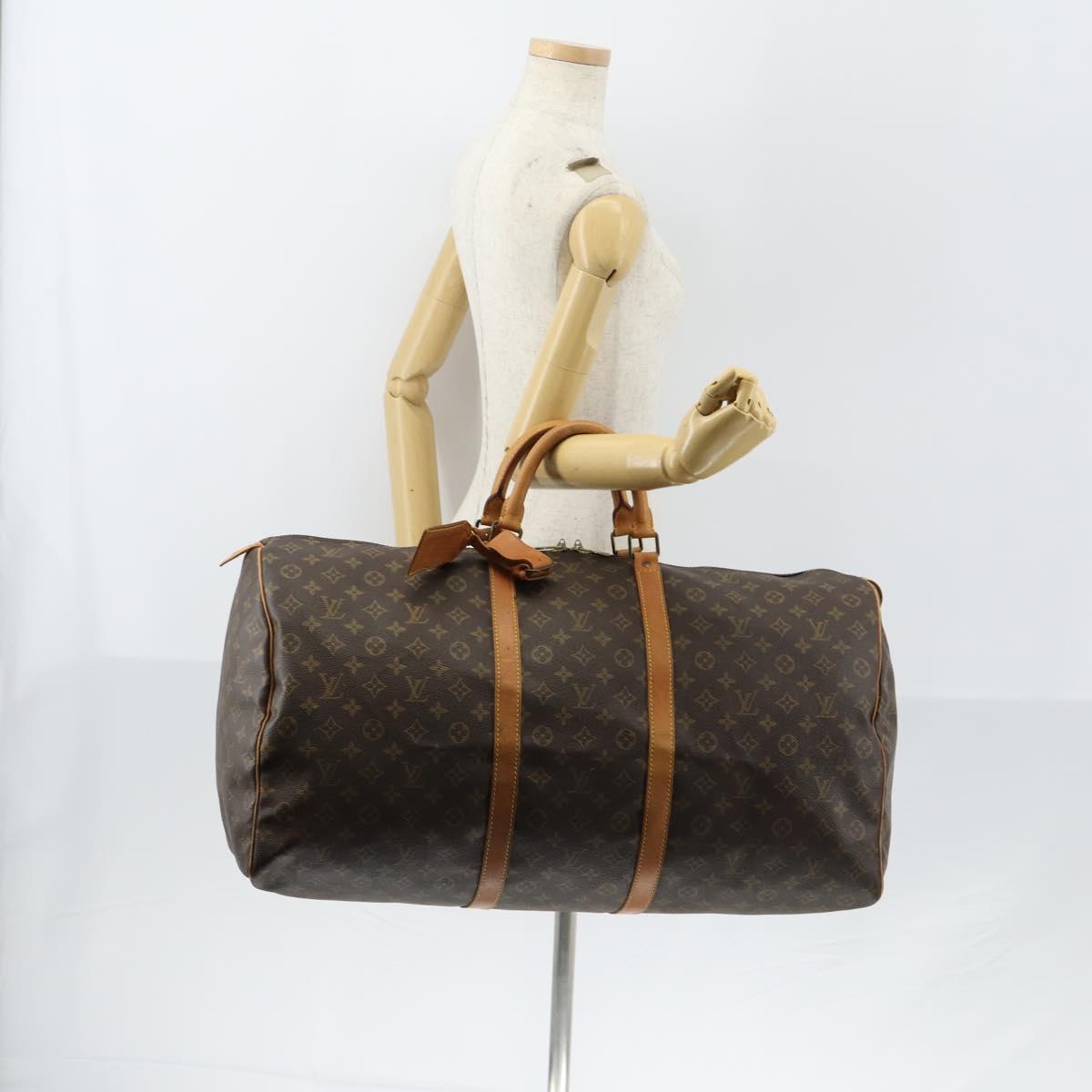 LOUIS VUITTON Monogram Keepall 60 Boston Bag M41422 LV Auth yk19835
