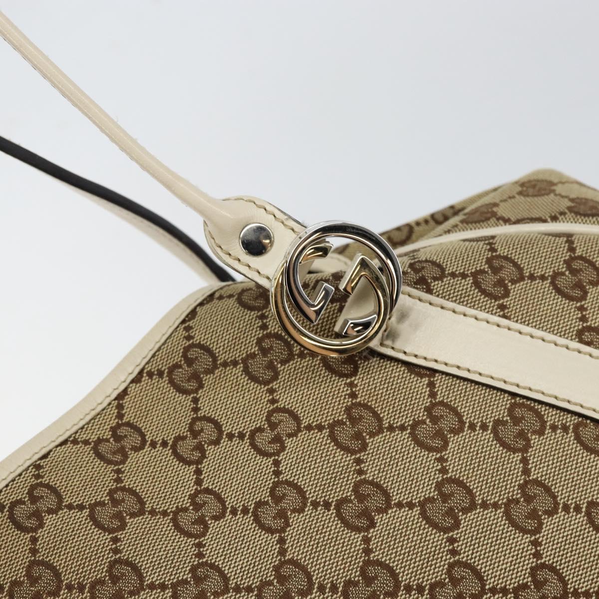 GUCCI GG Canvas GG Twins Tote Bag Beige Gold 232963 Auth yk19838