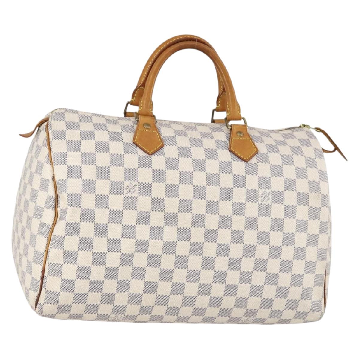 LOUIS VUITTON Damier Azur Speedy 35 Hand Bag N41535 LV Auth yk19840