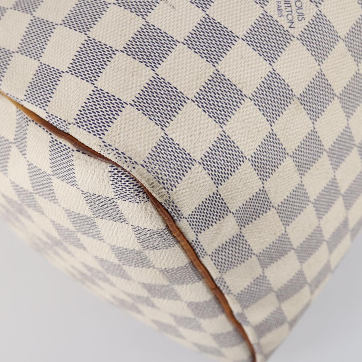 LOUIS VUITTON Damier Azur Speedy 35 Hand Bag N41535 LV Auth yk19840