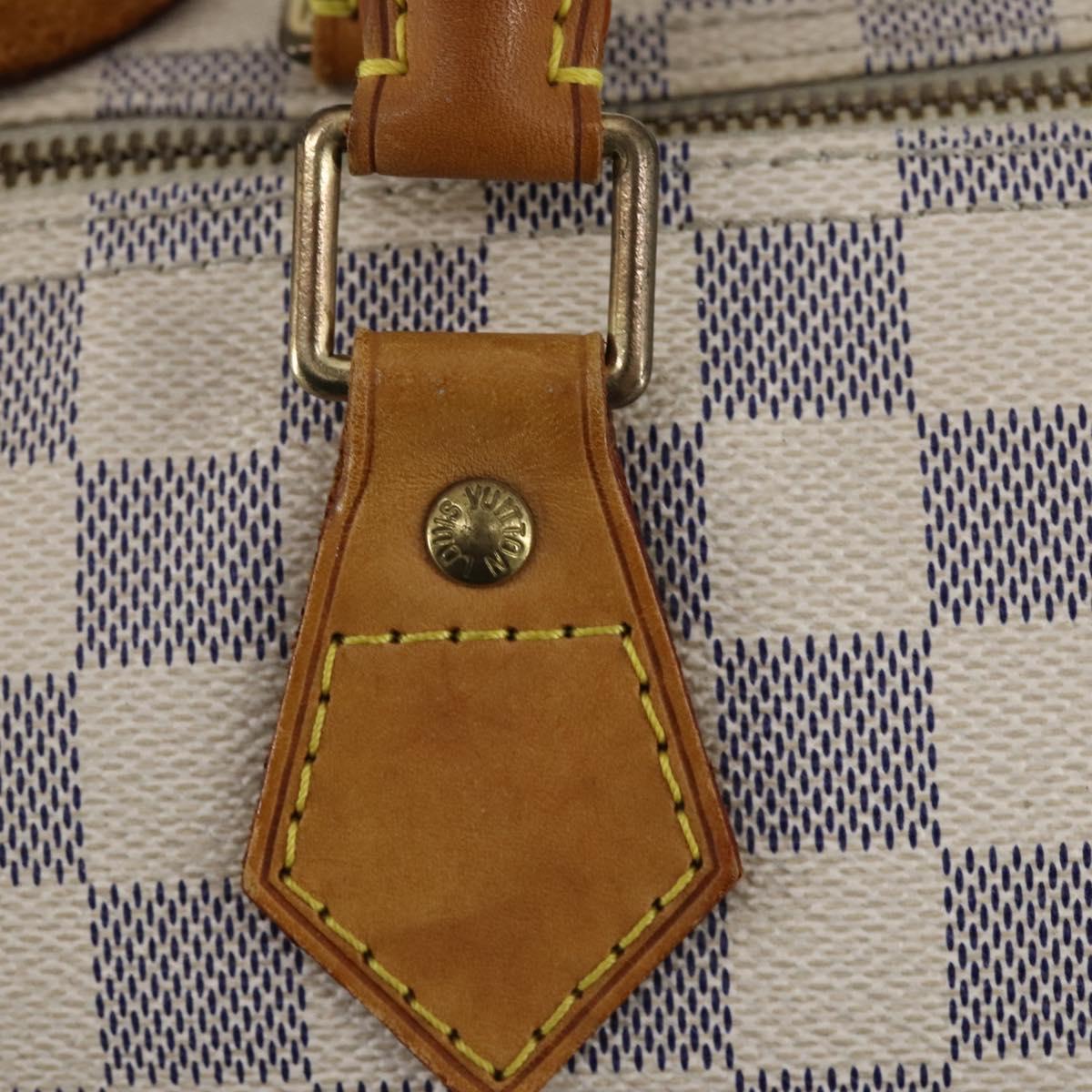 LOUIS VUITTON Damier Azur Speedy 35 Hand Bag N41535 LV Auth yk19840